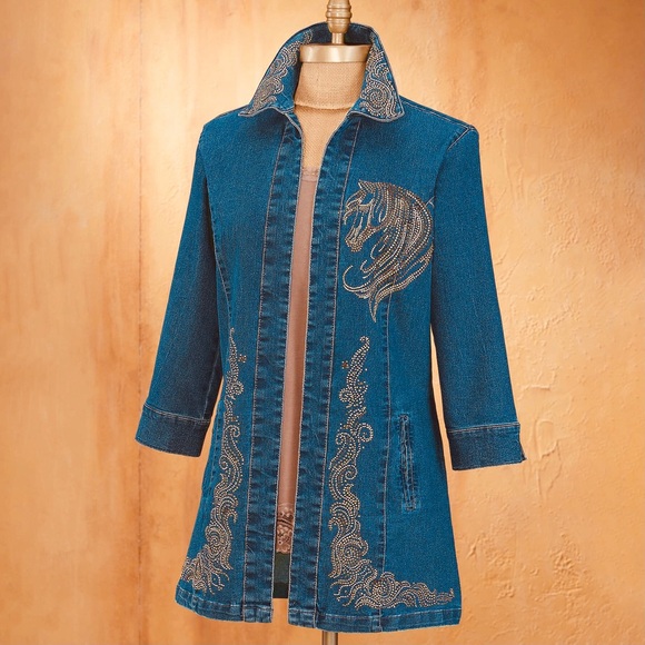 Tastefully Embellished Jean Jacket - Picture 2 of 6